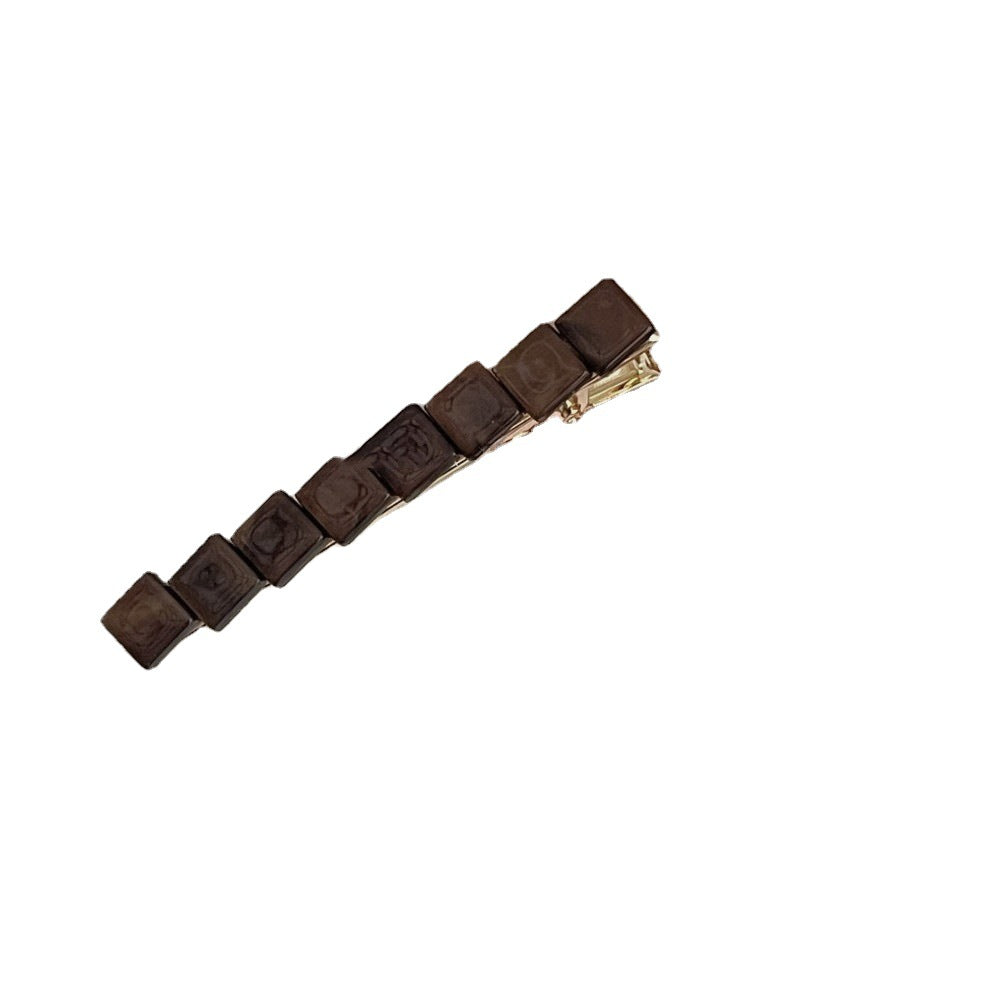 Wholesale Small Square Pattern Acetate Hair Clips